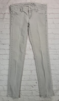 American Eagle Corduroy Pant Womens 6(30x29) Light Gray Mid Rise Stretch Jegging