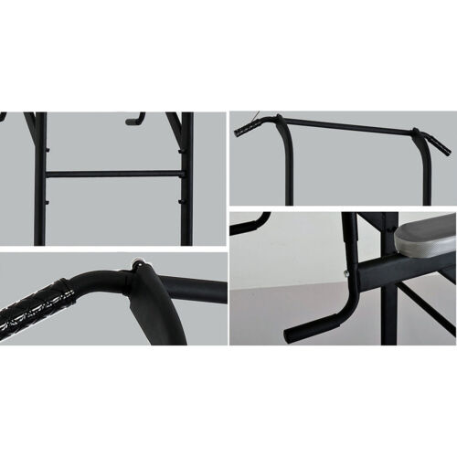 Fitness Station Tower Dip Bar Home Gyms Pull Up Stand Multi Function w/FID Bench - Picture 6 of 11
