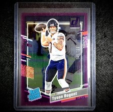2023 Clearly Donruss Football Tyson Bagent RC Rated Rookie Purple /199 SP #100