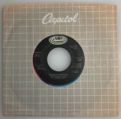 George Harrison / My Sweet Lord & Isn' It a Pity / Capitol label 1983 45  / NM+