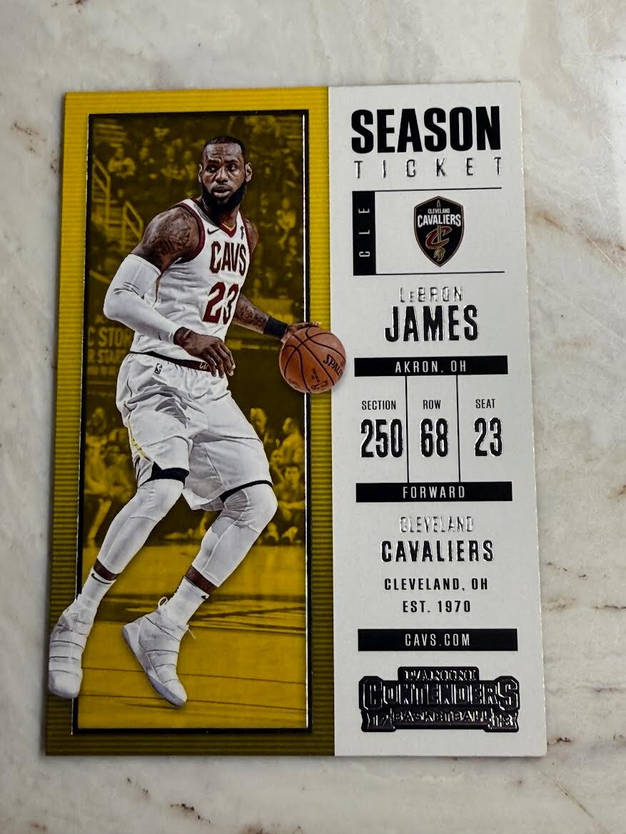 LEBRON JAMES - 2017-18 PANINI CONTENDERS BASKETBALL SEASON TICKET