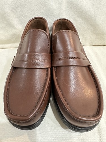 New Dexter Walkmocs Men's Brown Leather Comfort Loafers Size 8.5WW - Picture 4 of 17