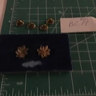 WWII WW2 Era US Army Major Sterling Silver Gold Oak Leaf Insignia Military Pins