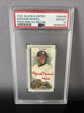 2022 Allen Ginter Mariano Rivera ‘Mini Red Autograph’ PSA 10 GEM MINT!! Pop 1!