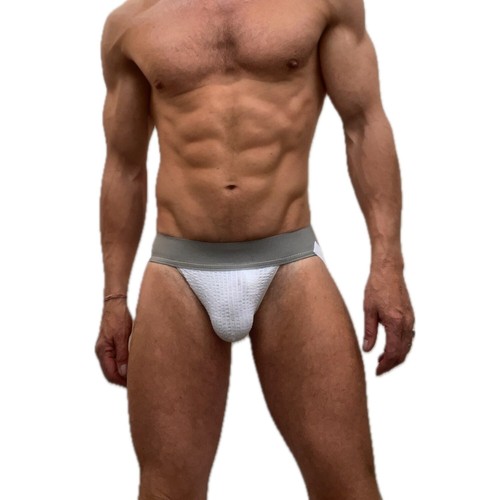 Jockmail Hombres Ropa Interior Jockstrap Gimnasio Jock correa con Cintura Marca Gris - Imagen 15 de 38