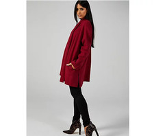 Marlawynne Boiled Wool Blend Coat Size Large. Berry. Bnwt Rrp £144 Wynnelayers