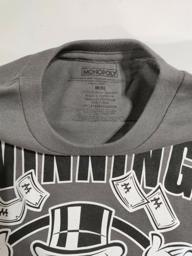 Monopoly Shirt Boys Medium 8 "Winning" Fun Novelty Short Sleeve Tee T-Shirt Gift - Picture 4 of 4