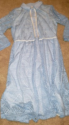macy's blue lace dress