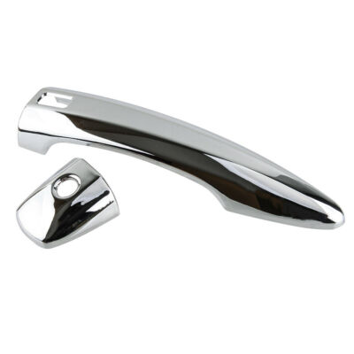 Black Chrome 4 Door Handle Covers With Smart Hole – For 2004-2012 Nissan Frontier – No PSG, KH Style
