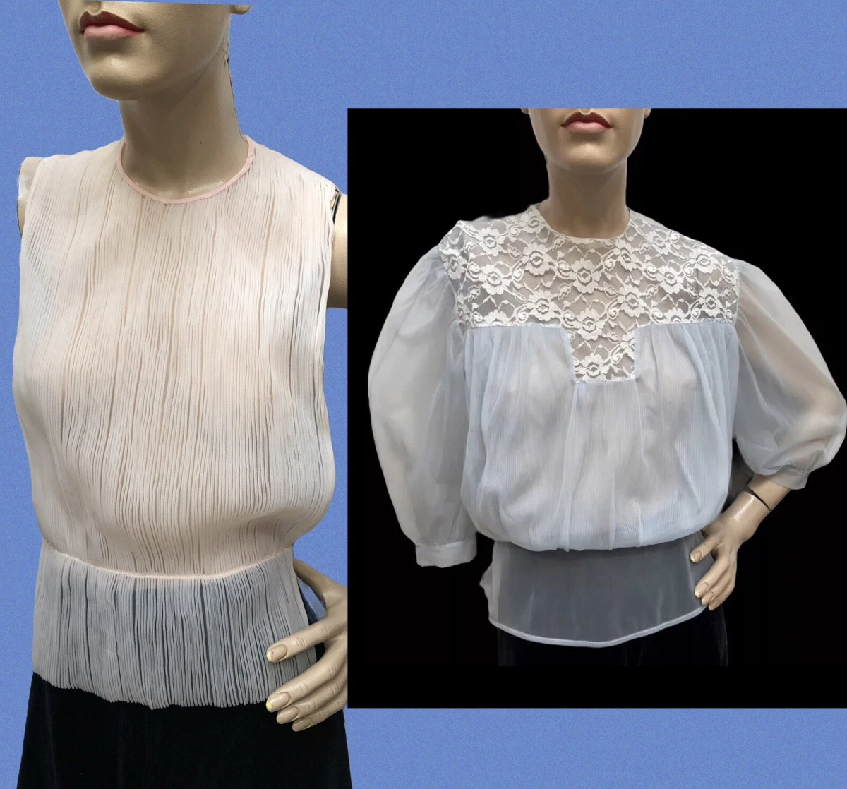 Blue 1940s Vintage Tops for Women for sale | eBay