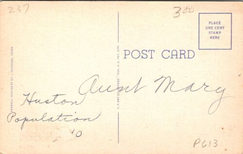 Houston, TX Main Street Looking North Showing Theatrical District Postcard - Picture 2 of 2