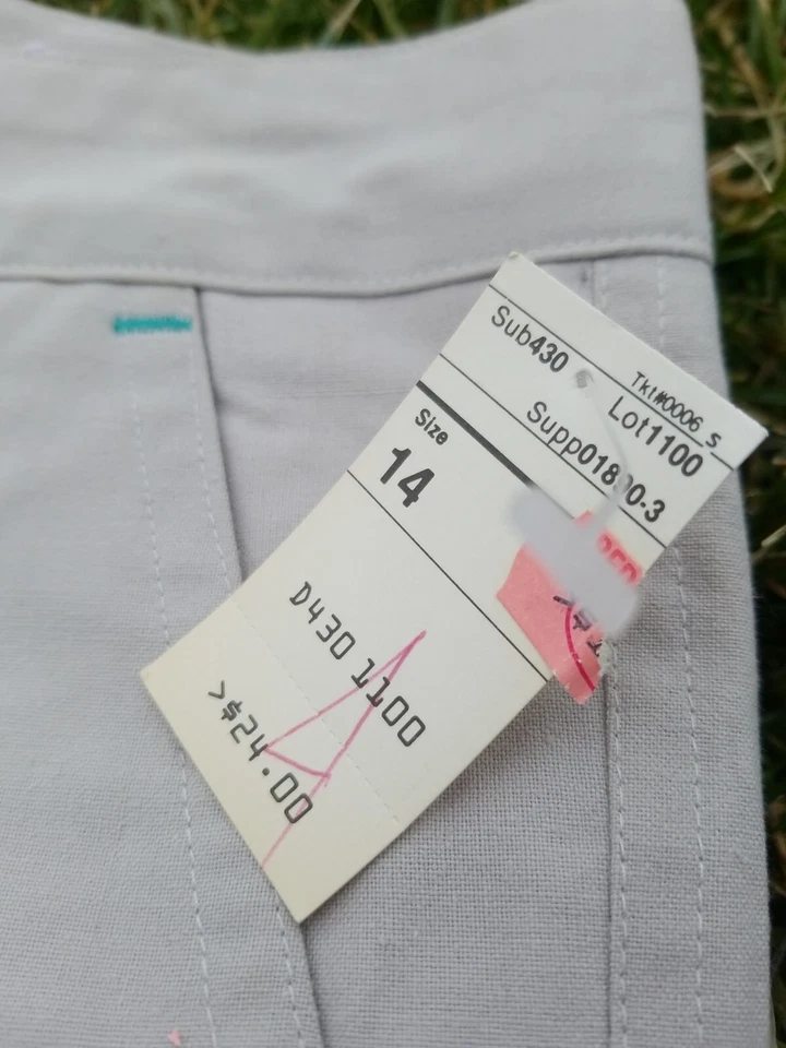 ¡Nuevo! Pantalones de Colección Años 80 Cotler Niños Talla 14 Husky Caqui Botón 14x28 Estilo 195-30 Foto 3 de 4