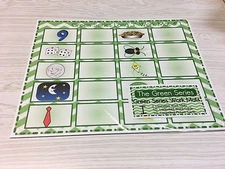 The Green Series - Vowel I Work Mats (20 cards-2 Laminated WorkMats) Montessori
