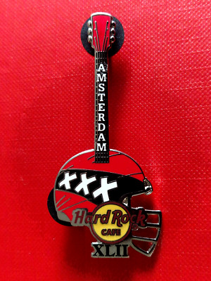 HRC Hard Rock Cafe Amsterdam Super Bowl XLII 2008 Helmet Guitar LE150 XXX