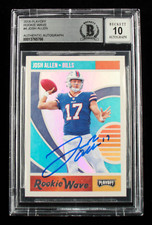 Josh Allen Signed 2018 Playoff Rookie Wave #4 - Autograph Grade Beckett 10 - Roo