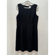 Ann Taylor LOFT - Classic Black Sleveless Lined Sheath Dress - Size 14