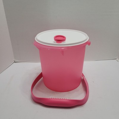 NEW Tupperware Jumbo Canister Drink Bucket 5L With Handle, Pink With White Seal