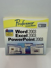 Professor Teaches Word Excel PowerPoint 2003 Training Software NEW Sealed