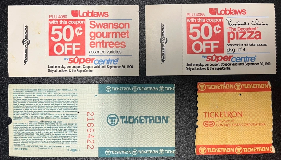 Grateful Dead Ticket Stubs, March 22 1990 Copps / Silver Stadium Rochester 1988 - Image 4 of 4