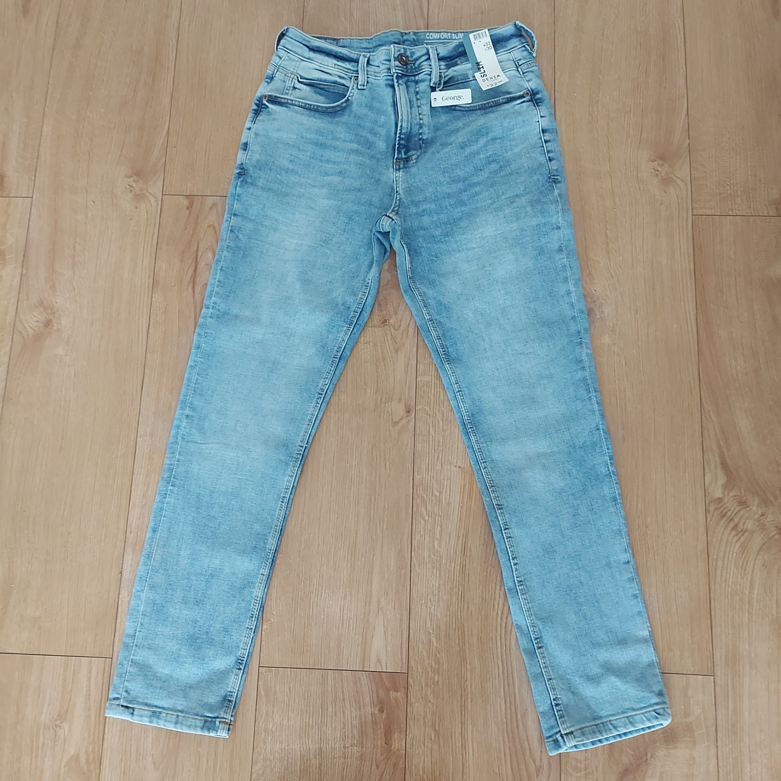 Asda Jeans W32 L30 SLIM DENIM by George Mens Blue Jeans image 3