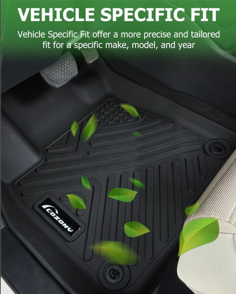 Custom Fit for 2-Row Toyota Tundra Floor Mats 2014-2021 Full Coverage TPE - Imagem 2 de 4