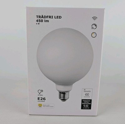 IKEA TRÅDFRI Smart LED Bulb E26 450 Lumens Wireless Dimmable Globe White New