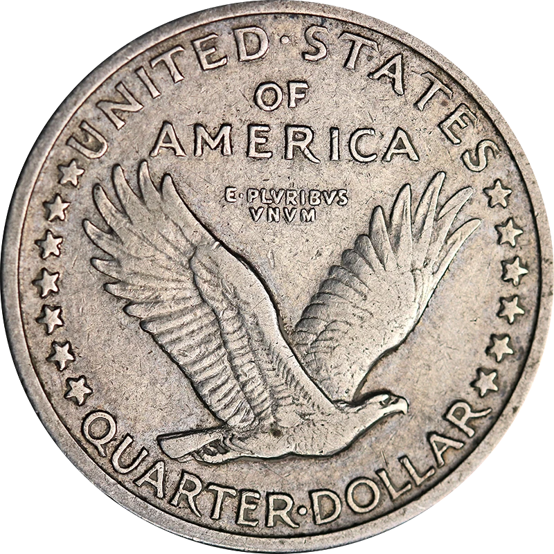 Cuarto de Libertad Permanente Tipo 1 1917-P Foto 2 de 2