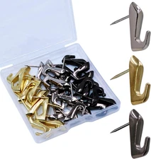 30 PCS Push Pin Picture Hooks Thumbtacks for Wall Hanger Picture Hanging Nail...