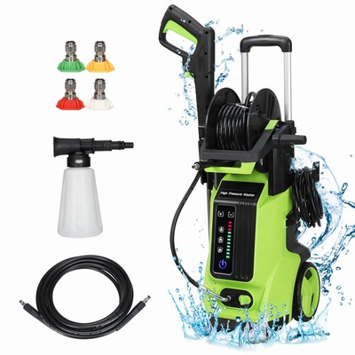 #ad #ad 110V 3800PSI 102A 110V 3800PSI1800W High Pressure Cleaner Safety Lock Green $186.99