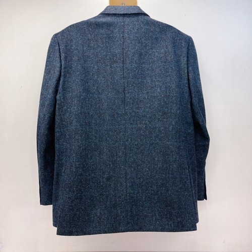 Chaqueta Blazer Marks And Spencer Abraham Moon Tweed Azul Lana Para Hombre Talla 48R Nueva con Etiquetas - Imagen 4 de 21