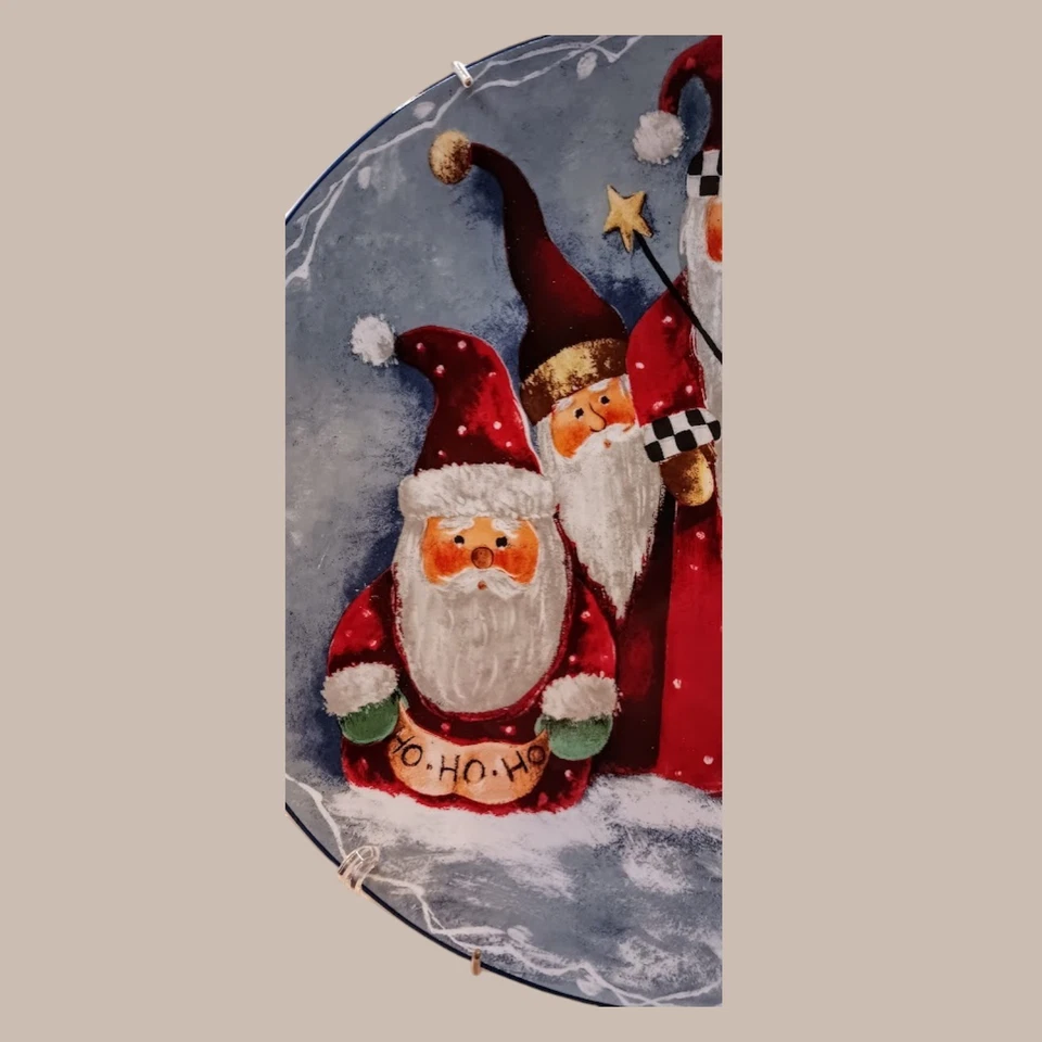 Vintage Four Santas Plate-10.25”-1997-Elaine Thompson/Rainbow Mountain - Image 3 of 4