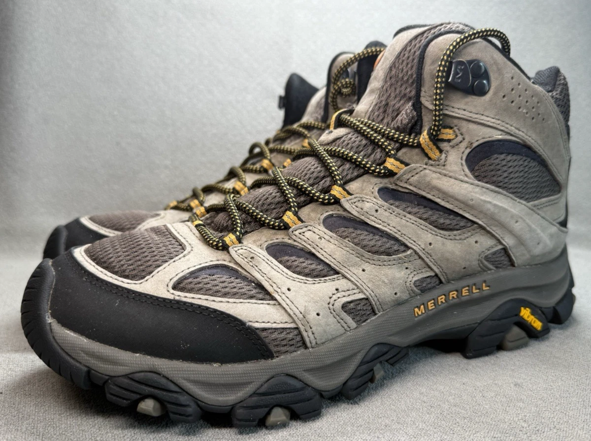 MERRELL Mens Size 12 Hiking Boots BOULDER Brown Suede Select Dry Shoes Merrell Medium 12 US Hiking Shoes & Boots for Men for sale  main image 4