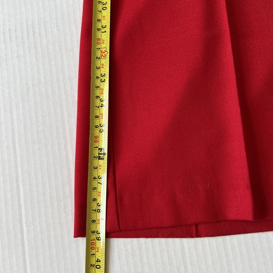 Pantalón Sisley Talla 44 Rojo Ancho 80% Lana Hecho en Italia EXCELENTE Foto 4 de 4