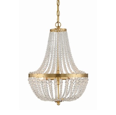 Crystorama Lighting Group 603 Rylee 3 Light 14''W Crystal Empire - Gold