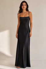 Tahari Evening Gown Dress Womens 10 Charcoal Gray Sleeveless Formal Prom Maxi