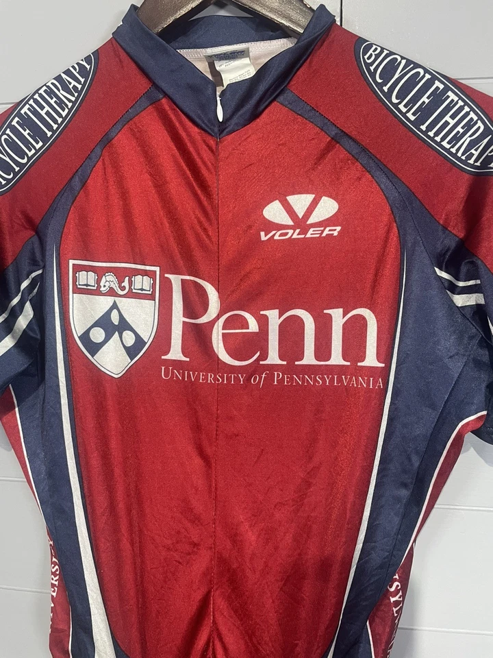 Voler Men’s Cycling Short Sleeve Padded Tri Suit Size Large University Of Penn - Image 2 of 4