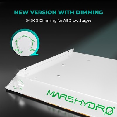2x Mars Hydro TS 600 100W Dimmable LED Grow Light Full Spectrum