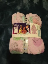 NEW  Disney Princess Plush Hooded Robe  2 Piece Pajama Set 2T