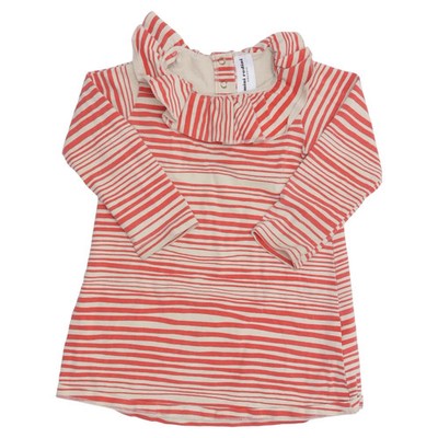 Mini Rodini, Kleid, Größe: 80/86, Rot/Beige, Elasthan/Bio-Baumwolle #2ki
