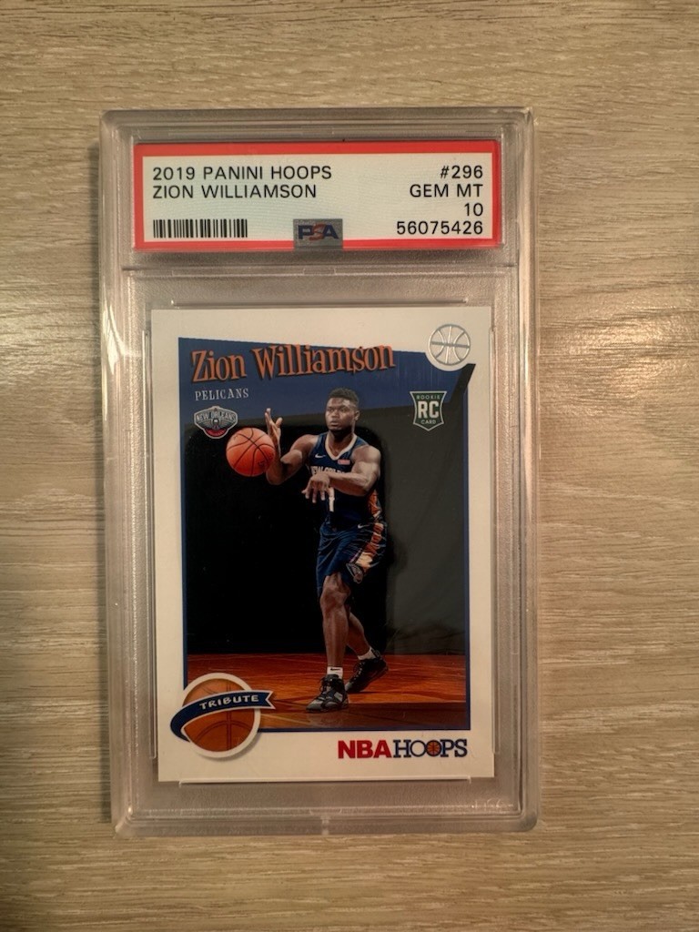 2019-20 Panini NBA Hoops - Hoops Tribute Zion Williamson #296 (RC) PSA 10