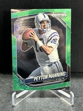 2025 Panini Prizm Black Peyton Manning #71 Green Shimmer FOTL 1/7 Colts HOF!