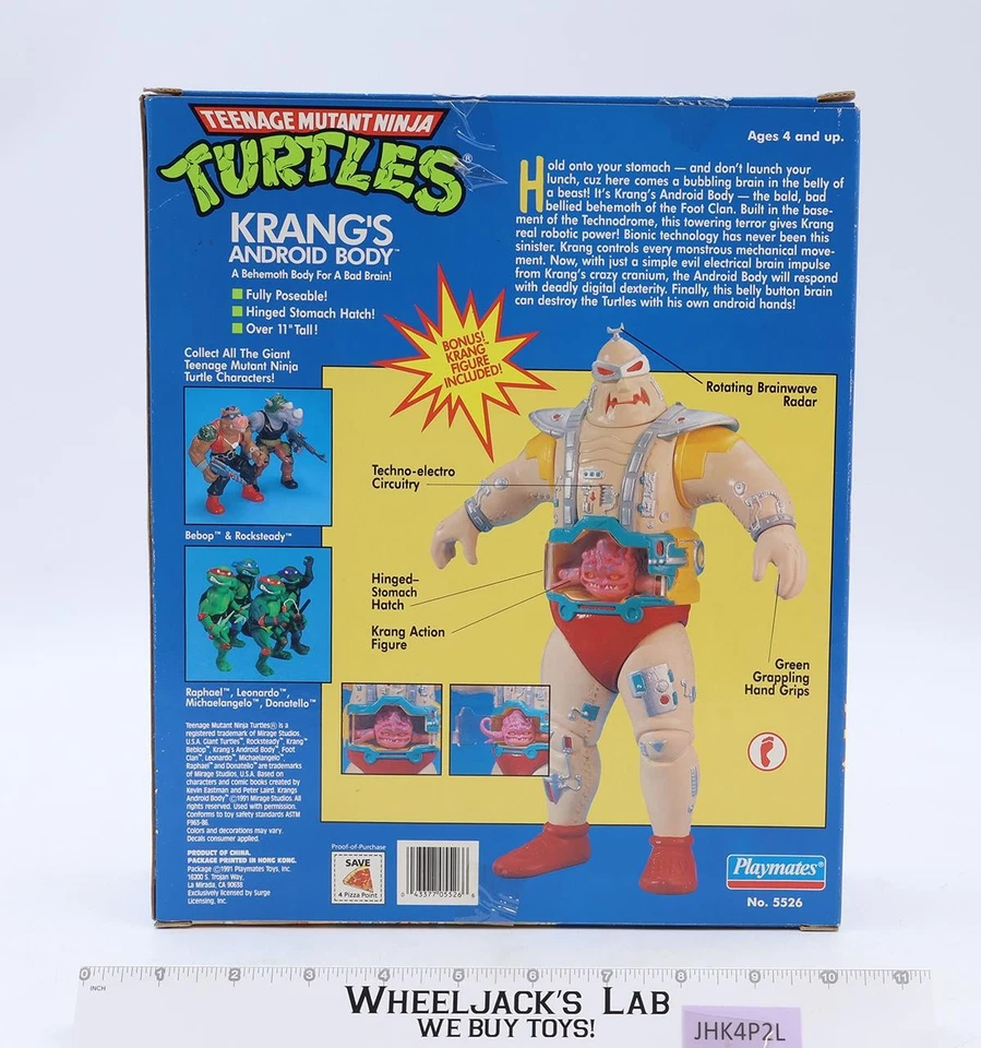 Figura de acción Krang's Android Body con caja completa TMNT 1991 Playmates NUEVA SIN USAR, EN CAJA Foto 2 de 4