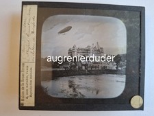 Rare Plaque Verre Photo Pionniers Aviation Ballon Dirigeable Clément Bayard 1908