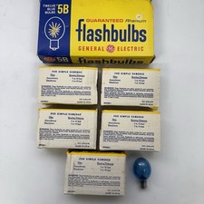 GE 5B Flashbulbs 21 Rhenium Bulbs For Vintage Cameras Lot Of 20 Vtg