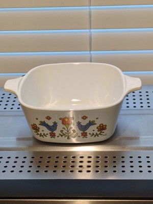 Corningware Dish Vintage 1975 Country Festival Bluebird 2 3/4 Cup P-43-B Mint