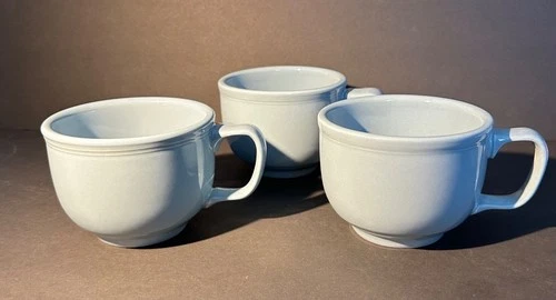 VTG Fiesta Homer Laughlin Jumbo Mugs Retired Periwinkle 18oz Coffee Soup Set of3