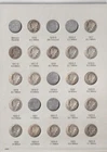 1916-1928 Silver Mercury Dime Collection w/ Harris album Lot #2