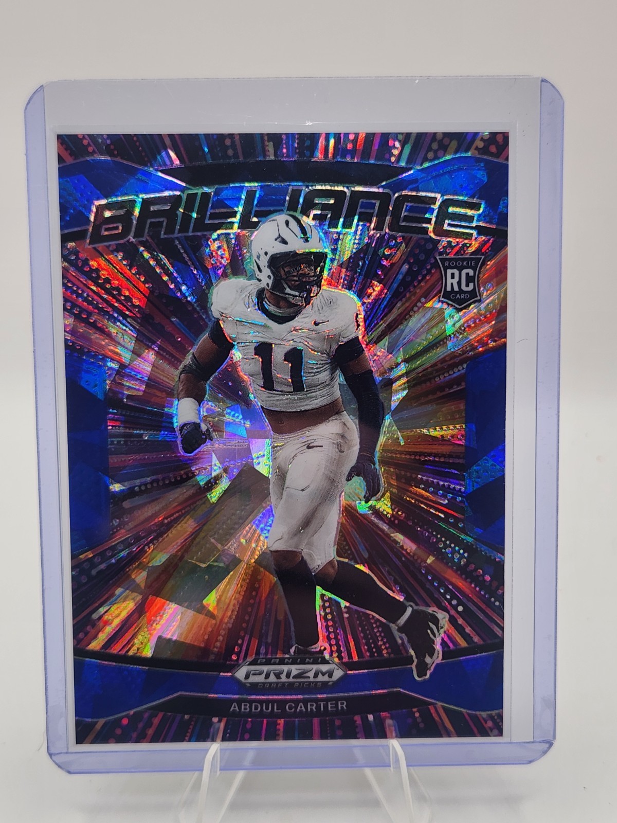 2025 Panini Prizm Draft Picks Abdul Carter Blue Cracked Ice /149 Brilliance RC