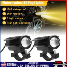 Pair Led Motorcycle Spot Light Headlight Yellow White Hilo Driving Fog Lamp Atv Pair Led Motorcycle Spot Light Headlight Yellow White Hilo Driving Fog Lamp Atv