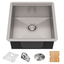 Kraus KWU111-17 Kore 17" Undermount Single Basin Stainless Steel - Stainless